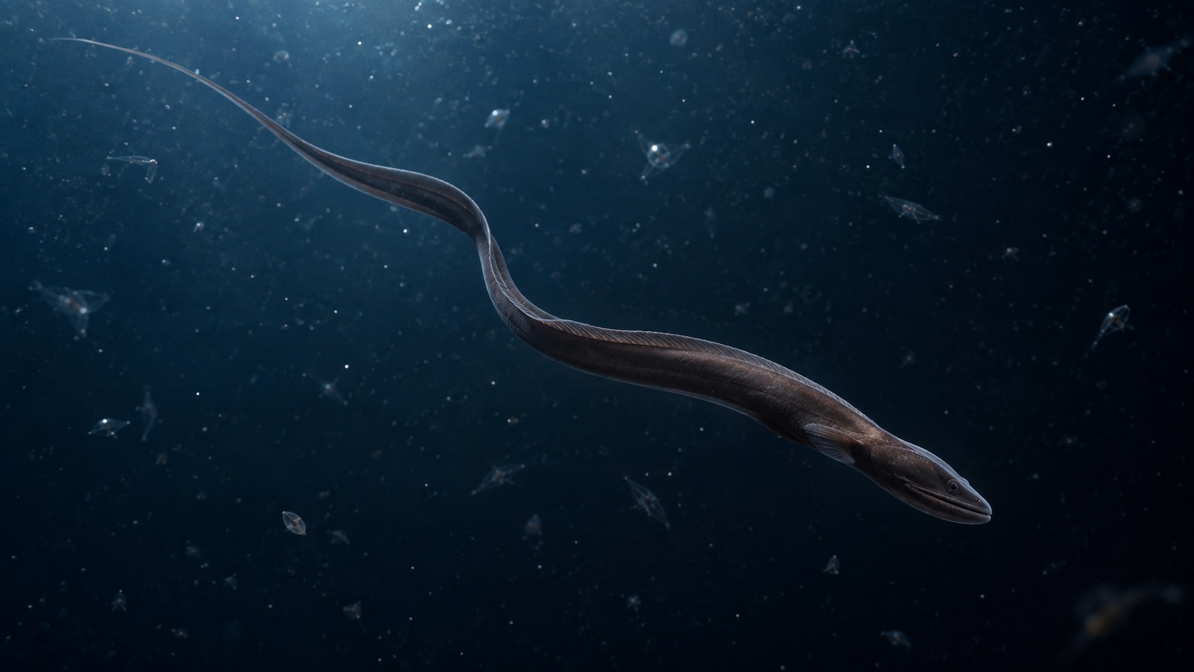 Generated body 1 image of Gulper Eel in a natural aquatic setting