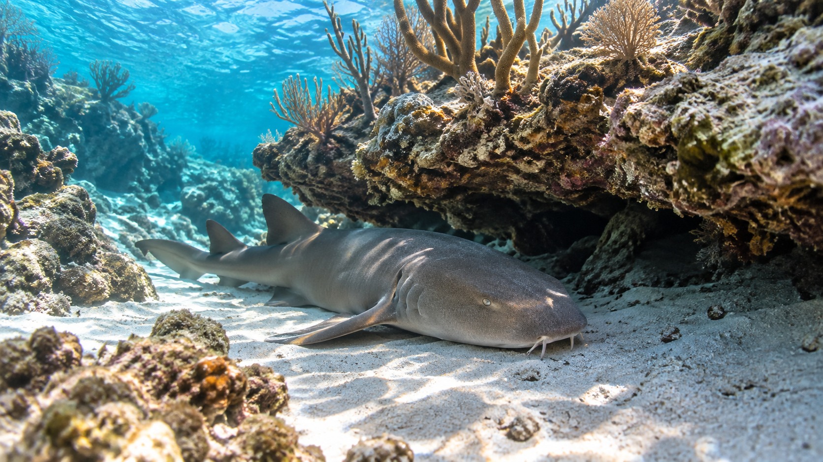 Generated body 1 image of Nurse Shark in a natural aquatic setting